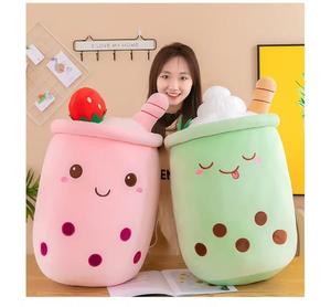 Coussin en peluche Boba Tea, tailles et saveurs variées (Taro, Matcha, <span class=keywords><strong>Fraise</strong></span>), jouet en peluche doux en forme de Bubble Tea, coton PP, décoration pour <span class=keywords><strong>la</strong></span> maison des enfants - Product Image 2