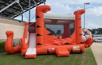 Maison gonflable gonflable à louer pour fête en plein air Tiger Belly Bounce Castle Certified CE 12-Person 3-Year Warranty