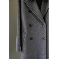 Manteau en cachemire et laine double face pour femme Tyan Wholesale, mélange de fourrure de renard véritable, luxe, longueur moyenne, style trench-coat