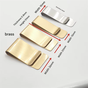 Wowei คลิปหนีบธนบัตรคลิปหนีบธนบัตรทำจากทองเหลืองสั่งทำของขวัญที่คั่นหนังสือ - Product Image 2