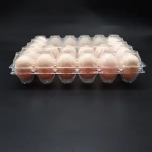 30穴ブリスターダックエッグトレイPVCPET透明プラスチック使い捨て卵包装トレイ30個の鶏の卵用