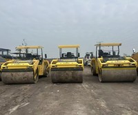 Rouleau compresseur BOMAG BW203 d'occasion durable de 2018 à double tambour avec système hydraulique complet 13 tonnes pour la construction routière