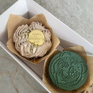 Topper para tarta del Día del Padre, buen papá, te amo, papá, espejo redondo, disco acrílico, decoración para cupcakes - Product Image 6