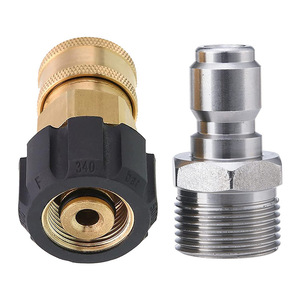 Sulai Machinery High <b>Pressure</b> <b>Washer</b> Hose <b>Adapter</b> 3/8 Thread Male Female Quick Connect Fitting Stainless Steel Copper - Product Image 5
