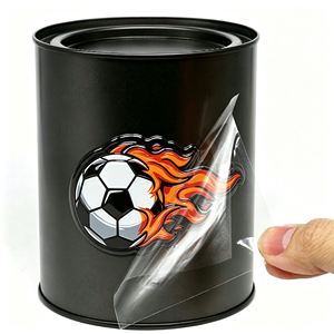 Etichette Adesive in <span class=keywords><strong>PVC</strong></span> Trasparente Personalizzate, Resistenti all'Acqua e al Calore, Etichette UV Transfer per Metallo, Artigianato e Promozione - Product Image 1