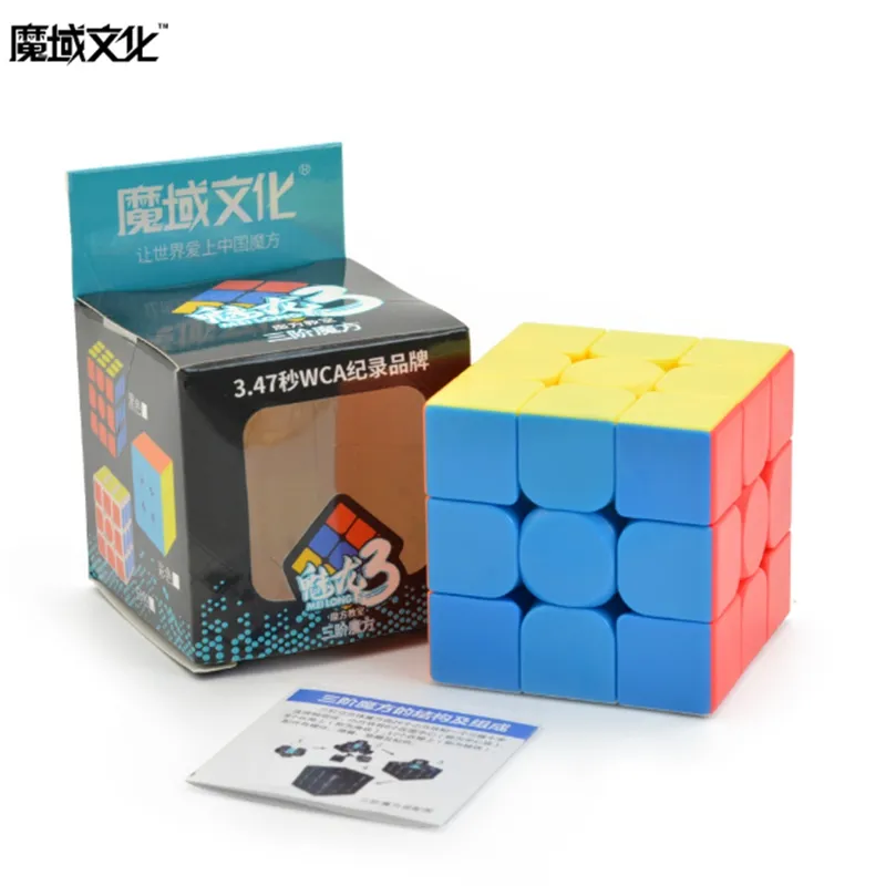 cheap wholesale Solid color free sticker magic cube Christmas gift for Students