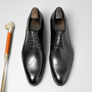 Nuevos zapatos de vestir formales personalizados para hombre, de cuero genuino, estilo italiano, de diseñador de lujo, zapatos de boda y Oxfords - Product Image 1