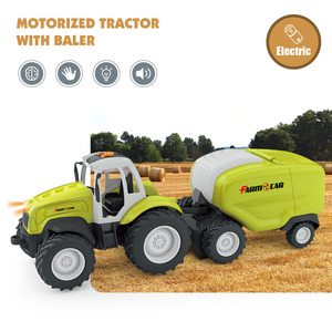 Voiture à friction en plastique, véhicule agricole de simulation avec effets lumineux et musicaux, modèle de moissonneuse-batteuse et de véhicule de transport pour enfants - Product Image 3