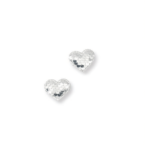 Ilan Ornamento natalizio a forma di cuore 3x4mm Argento 2 pezzi per decorazioni natalizie - Product Image 1
