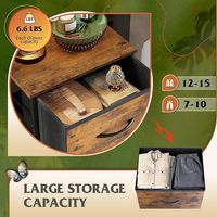 Commode rustique personnalisée avec grands tiroirs, structure robuste, meuble de rangement en bois pour placard
