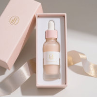 Bouteille Compte-gouttes en Verre Personnalisée de 5ml, 10ml, 15ml, 20ml, 30ml, 50ml, 100ml, Rose, Transparente ou Givrée, pour Huile Essentielle, Corps, Bronzage et Croissance des Cheveux
