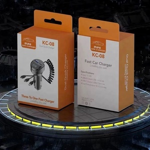 Nouveau chargeur de voiture rétractable 3-en-1 à double <span class=keywords><strong>port</strong></span> et charge rapide 2025 avec sortie 55W et rotation à 360° USB Type-C - Product Image 6