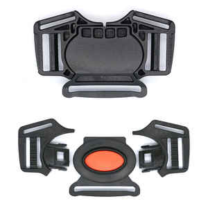 Boucle de sécurité à cinq points pour poussettes, accessoire de harnais en plastique noir A236 - Product Image 2