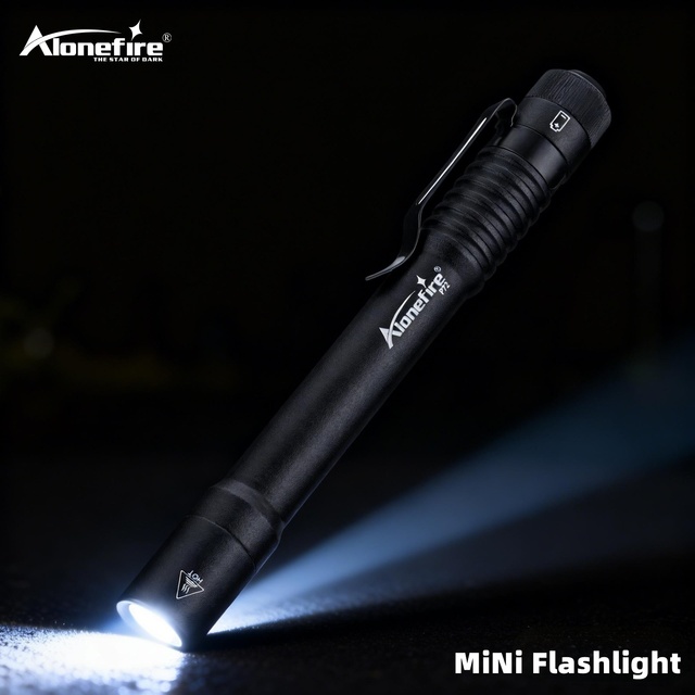 Alonefire P72 LED Portable Mini Small Penlight Flashlight Aluminum Gift Torch Outdoor Hiking Travel Work Emergency Pen Light