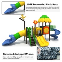 Équipement de jeu extérieur commercial sur le thème de la jungle, en plastique et métal, avec toboggan combiné et toboggan spiral pour enfants, adapté aux écoles