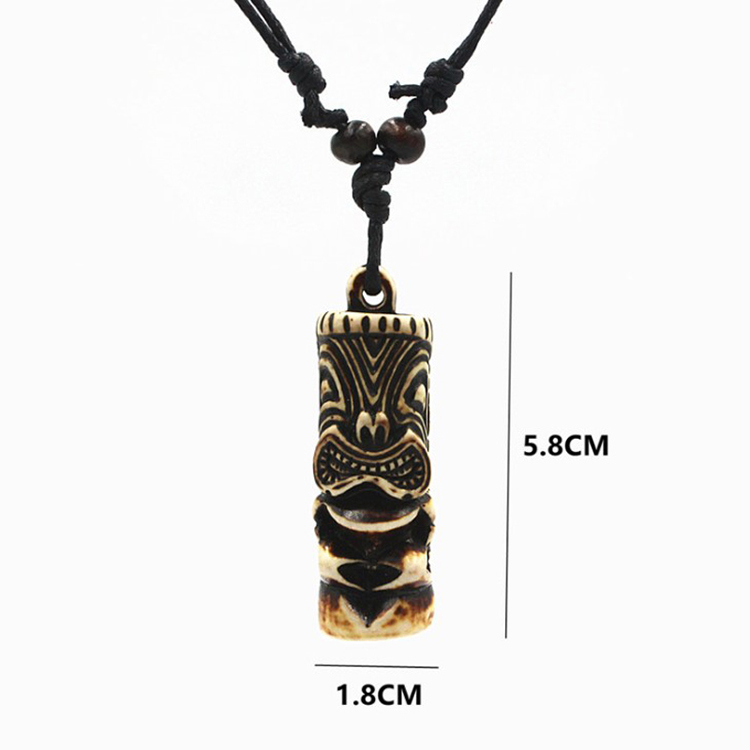 Hawaiian Tiki Mana Surfer Pendant-Unisex Tribal Cord Necklace | eBay