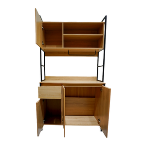 ארון עץ בסגנון מודרני עם רגליים מתכת ידידותי לסביבה אחסון & תצוגה מדף עבור סלון - Product Image 3