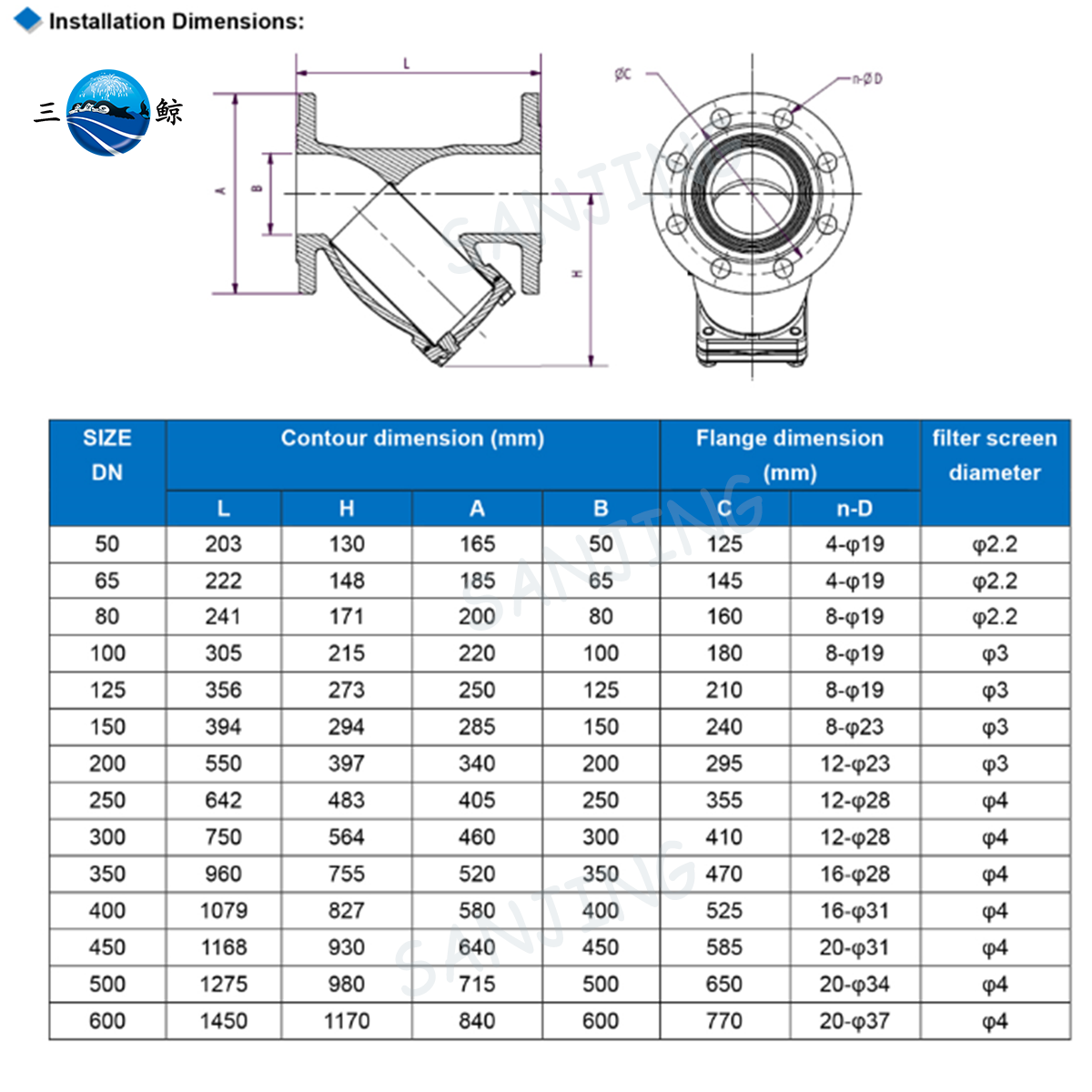 Made in China Factory Price Ductile Iron Flanged Y Strainer Valve