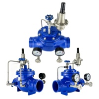 Vanne de réduction de pression à commande pilote en fonte ductile rainurée, avec joint EPDM, auto-actuée, pour la lutte contre l'incendie, personnalisable en usine
