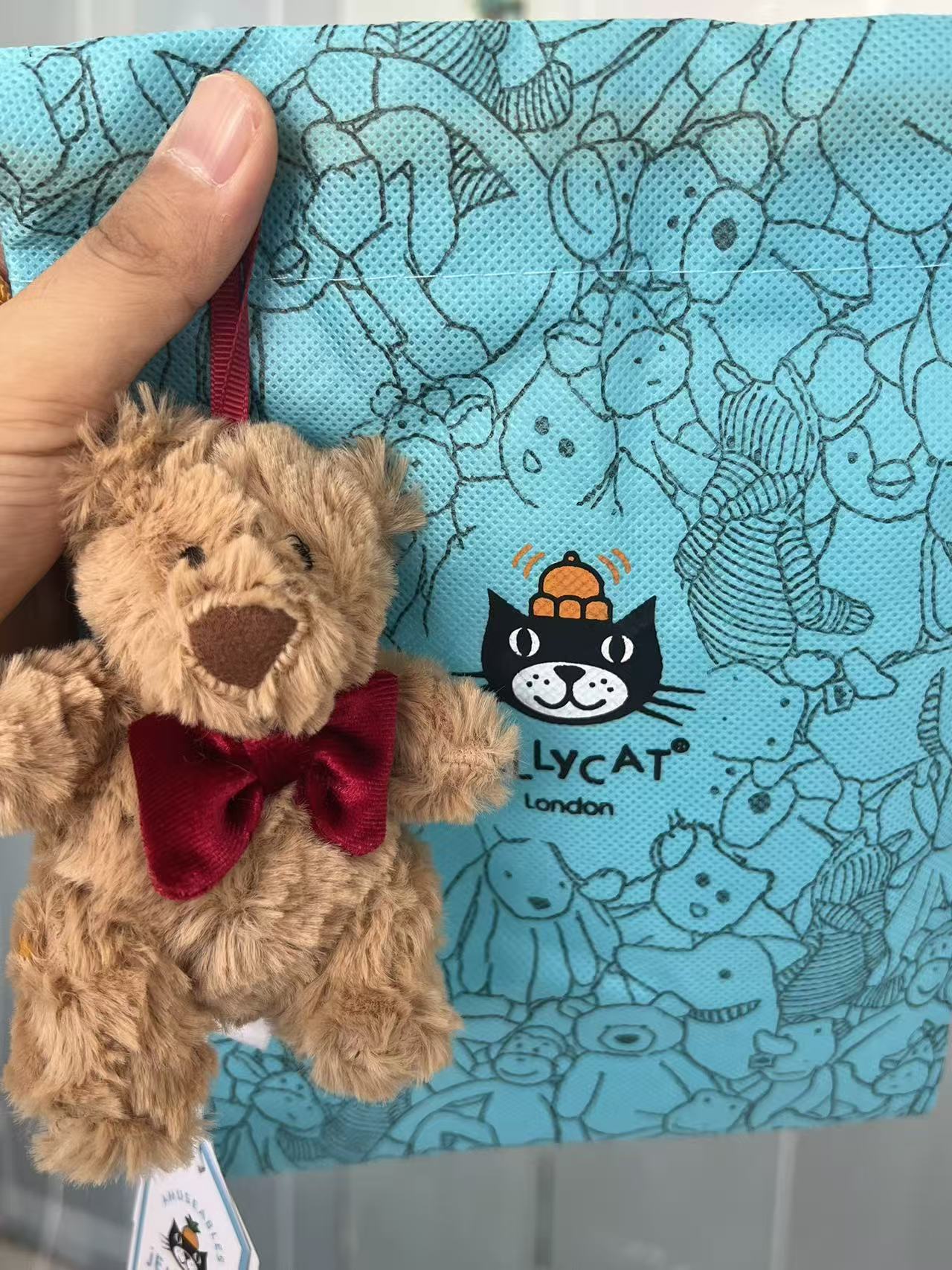 Red tie bear pendant