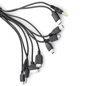10 1 çok fonksiyonlu USB şarj kablosu çoklu Pin şarj kablosu konektörü tel PC Laptop Samsung IPod LG Motorola için