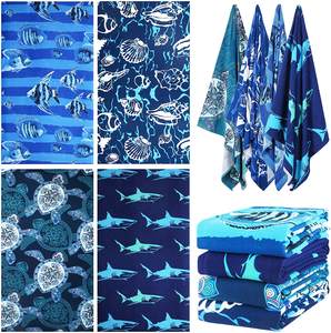 ผ้าเช็ดตัวชายหาดไมโครไฟเบอร์ ซึมซับดี น้ำหนักเบา บาง พิมพ์ลาย แห้งเร็ว ป้องกันการแพ้ ไม่ติดทราย สำหรับฤดูร้อน - Product Image 6