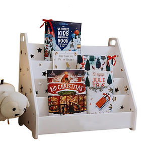 Estantería de Madera Montessori de 4 Niveles, Estantería para Libros Infantiles, Librería Abierta con Asa para Sala de Juegos - Product Image 1