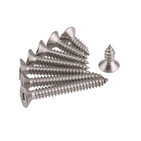 Ss304 G.I Csk Vis autotaraudeuse à tête fraisée à empreinte cruciforme Vis plate sans bois à double tête dentelée Noir