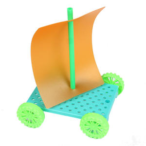 Voiture à Voile en Plastique Verte Amusante, Expérience de <span class=keywords><strong>Physique</strong></span>, Outil d'Éducation Scientifique pour Enfants pour l'École - Product Image 2