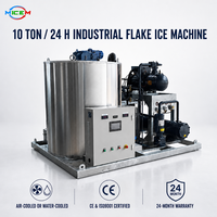 Machine à glaçons en flocons ODM 10 tonnes, refroidie par eau, avec compresseur, pour centrale à béton et transformation des produits de la mer
