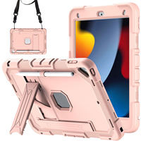 Étui robuste antichoc avec support, porte-crayon et dragonne pour tablette iPad 7e, 8e et 9e génération 10,2 pouces – Vente en gros