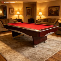Table de billard américaine Stellarway en gros, 7, 8 et 9 pieds, taille standard, pour tournoi, montage facile, démontable