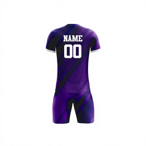 ชุดเสื้อฟุตบอลชาย โพลีเอสเตอร์ 100% พิมพ์ลายไล่เฉดสีน้ำเงินม่วง คอกลม แขนสั้น ทรงแอธเลติก เหมาะกับทุกฤดูกาล - Product Image 2
