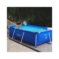 Großer PVC-Faltpool für Erwachsene & Kinder, nicht aufblasbar, Fischteich für den Außenbereich, Stahlrahmen-Gartenpool