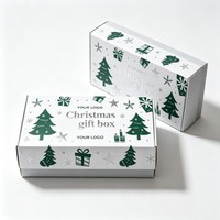 Boîte d'emballage en papier biodégradable personnalisable et recyclable pour Noël, pour vêtements, jupes, cadeaux, bijoux, bagues, chaussettes