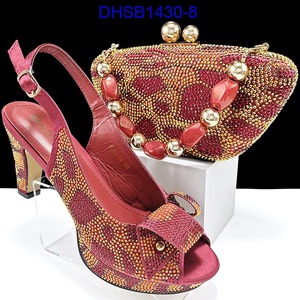 Set di Scarpe e Borsa Africane di Alta Qualità, <span class=keywords><strong>Sandali</strong></span> <span class=keywords><strong>con</strong></span> Tacco Alto Sexy per Feste Nigeriane, Pochette Abbinata <span class=keywords><strong>con</strong></span> <span class=keywords><strong>Pietre</strong></span> - Product Image 3