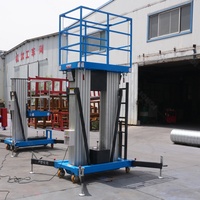 Petite plateforme élévatrice électrique en aluminium télescopique pour travaux en hauteur