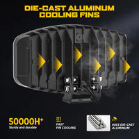 Projecteur de travail ovale 10 pouces 60W, étanche, LED, 12-36V, double couleur, lampe de position, phare LED pour camion, tout-terrain, 4x4, SUV