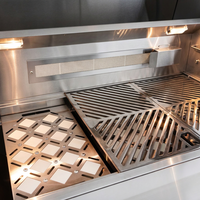 Barbecue à gaz encastrable haut de gamme 36 pouces 3B en acier inoxydable avec 4 brûleurs et allumage électronique
