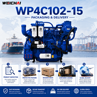 Weichai WP4 Serie WP4C102-15 1500 U/min Schiffsdieselmotor für Fischerboote, Arbeitsboote, Frachtschiffe und Passagierboote
