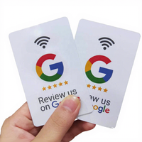 Carte NFC Google Review en gros, Carte NFC pour réseaux sociaux en PVC, Tap to Follow TikTok Instagram, Logo personnalisé, OEM ODM, Prêt à expédier