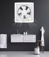 Ventilateur d'extraction électrique mural en plastique de 12 pouces avec obturateur automatique pour usage domestique et extérieur en camping-car et voiture