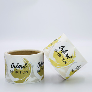 Etiquette avec logo <span class=keywords><strong>personnalisé</strong></span> Impression adhésive <span class=keywords><strong>Papier</strong></span> vinyle imperméable Autocollants ronds de remerciement Etiquettes d'emballage en rouleau Autocollants personnalisés - Product Image 3