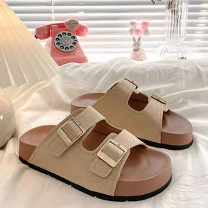 2025 nouvelle haute couture française Birken pour pantoufles à semelles épaisses été porter jupe à semelles souples sandales de plage - Product Image 4
