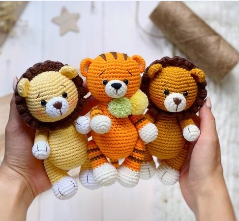 Роскошная серая вязаная крючком игрушка-Бегемот, слон, Лев, олень, мягкая игрушка, кукла-животное, индивидуальная плюшевая игрушка