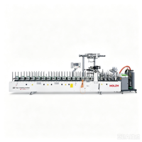 Machine d'enrobage automatique de profilés en placage de bois MDF avec colle PUR