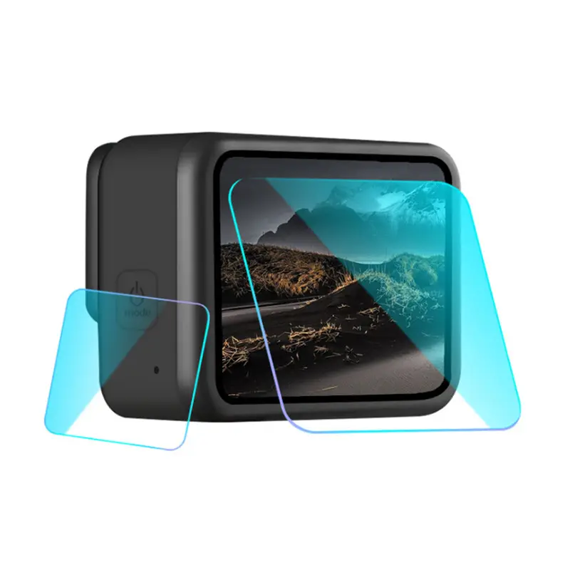 Temperli cam ekran koruyucu aksesuarları için Set GoPro Hero 8 siyah