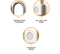 Mini cadenas intelligent à empreintes digitales IP65 pour casier scolaire, bagages de voyage, valise RARLUX, écologique, électronique, pile bouton 304