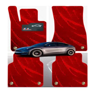 Universale guida a destra 3D pavimento personalizzato pavimento in Nylon impermeabile universale 5 D tappetini per auto per Tesla Model Y 3