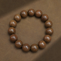 Mala-Perlen-Armband 13,8mm Gebets- und Meditations-Sandelholz Elastisches Armband-Set für Männer und Frauen Gebetsperlen zum Meditieren